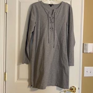 Grey sweatshirt dress